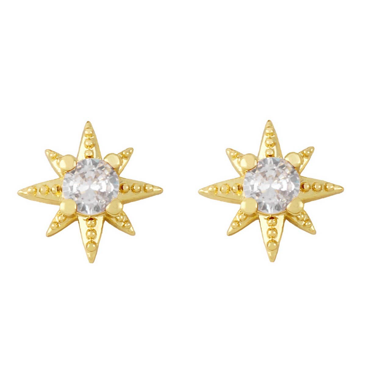 MINIMALIST STAR STUDDED DIAMOND EARRINGS