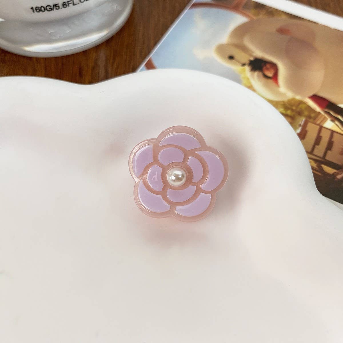 Luxury Hair Clip - Hepburn Camellia Mini Claw_CWAHA0729