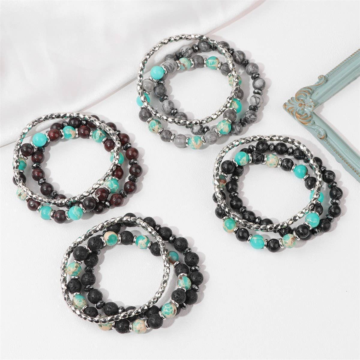 CWAJE4238_SHOUSHAN STONE BLACK GALLSTONE FASHION BRACELET