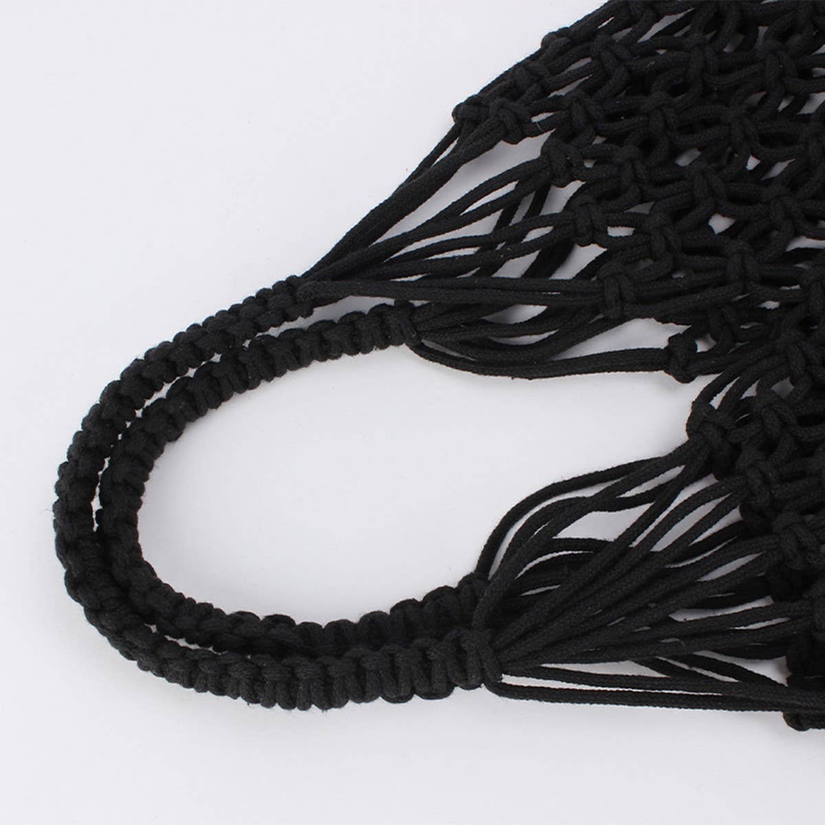 TASSEL HOLLOW COTTON ROPE HAND-WOVEN BAG_CWAB4690