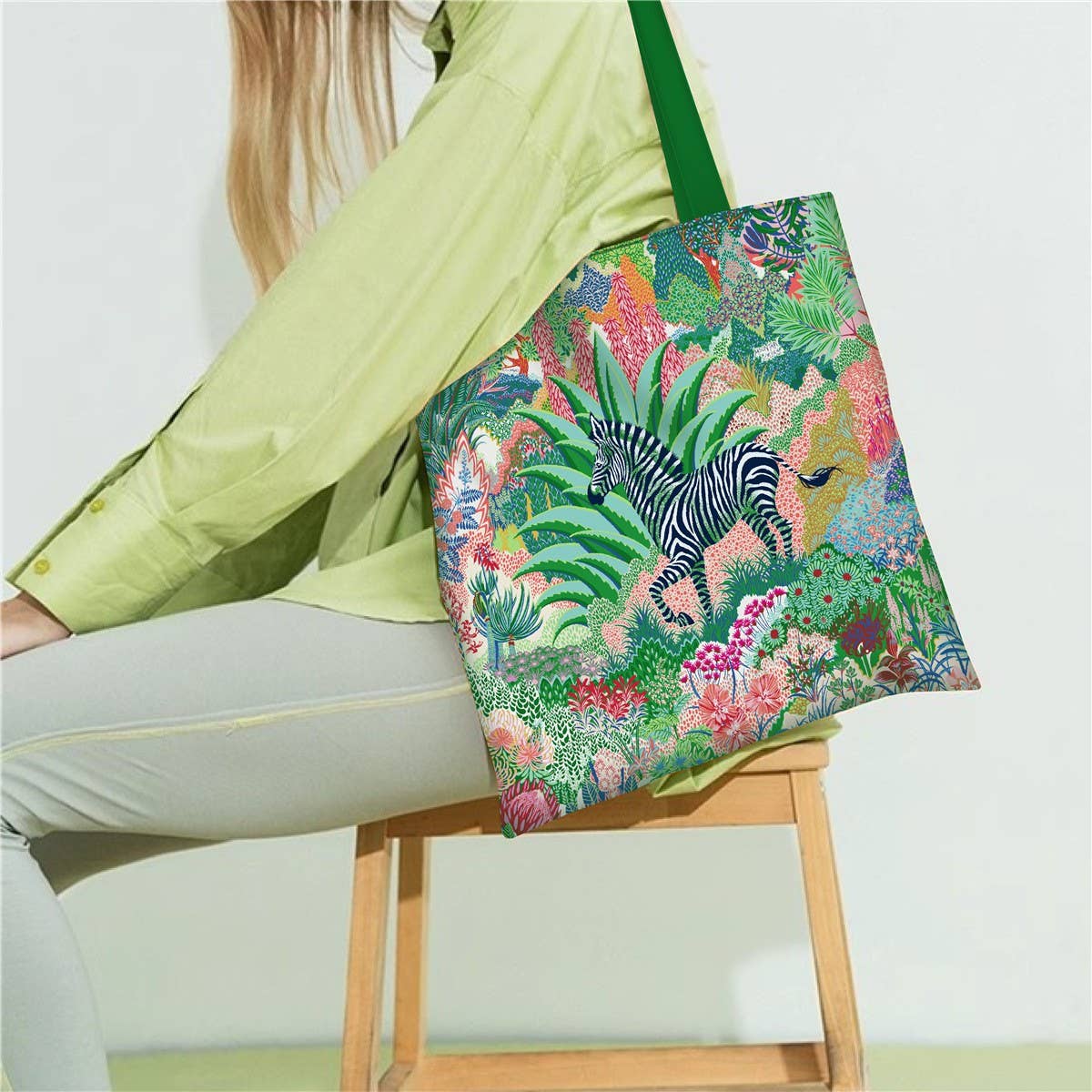 Woodland Horse Canvas Tote Bag for Women_CWAB5137