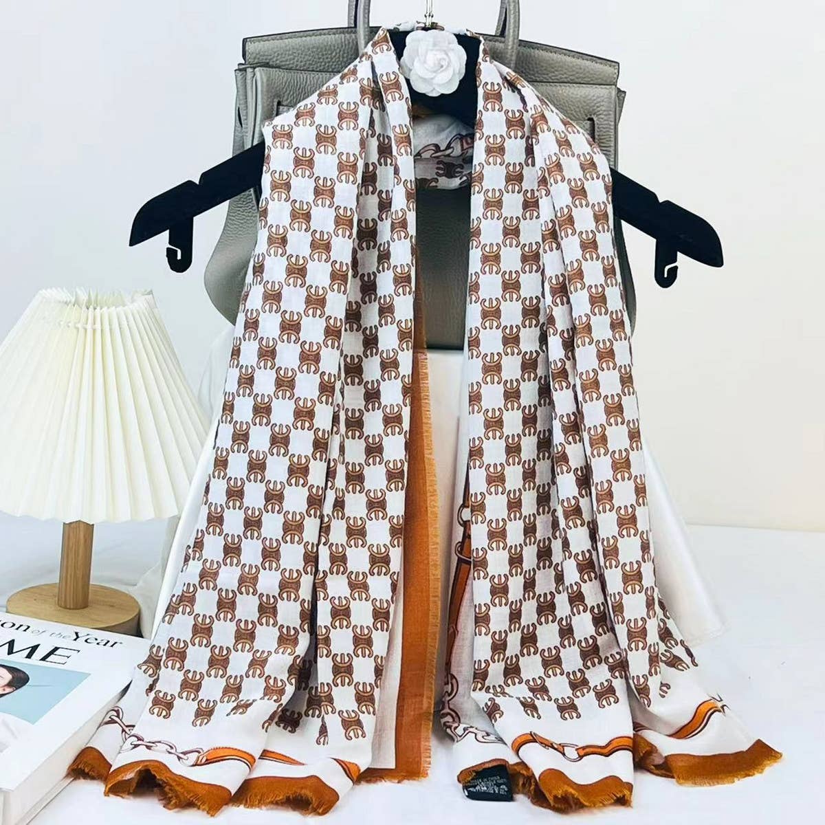 Letter Print Scarf - Chic Winter Wrap Gift Shawl