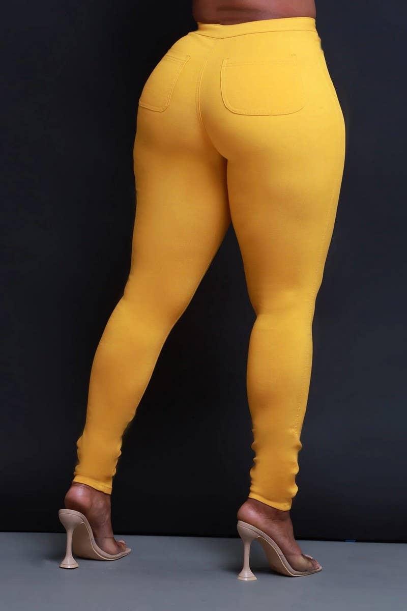 CWJP0602_MID RISE CANDY COLOR SKINNY DENIM PANTS