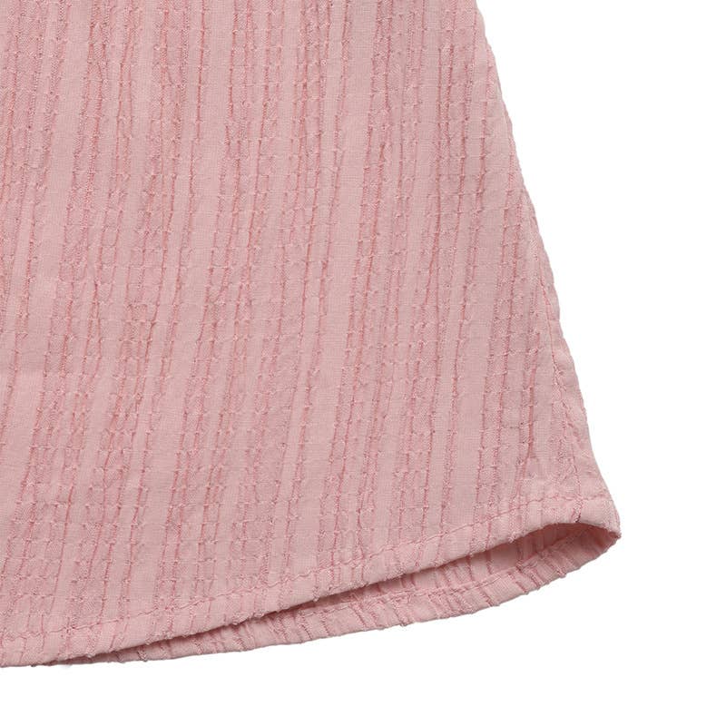 Texture deep V-neck,cinched waist and slit dress