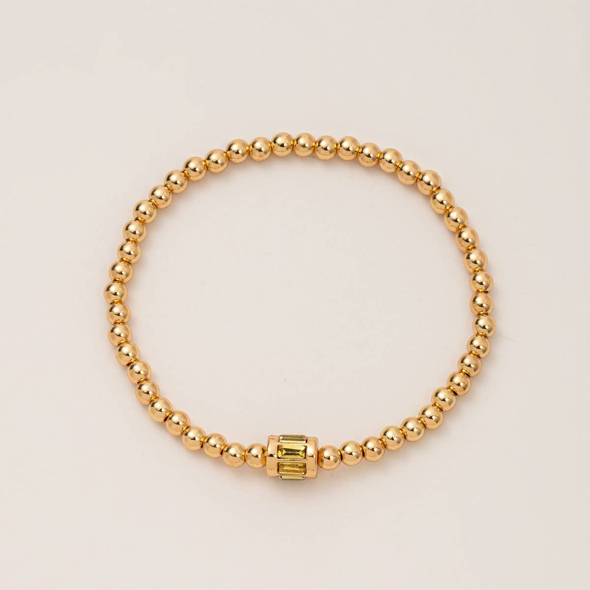 Bead Birthstone Bracelet December- Zircon Charm_CWMM6959