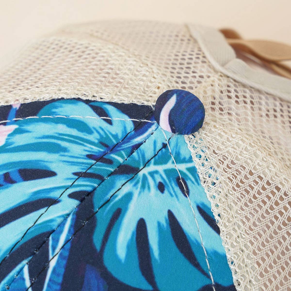 WOMEN FLORAL PONYTAIL VISOR BASEBALL CAP_CWAH1405