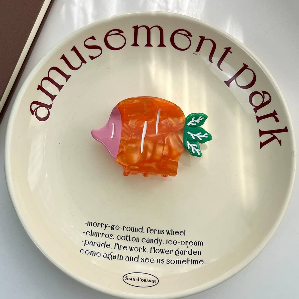 Sweet Fruit Claw Clip ? Carrot Apple Pear Hairpin