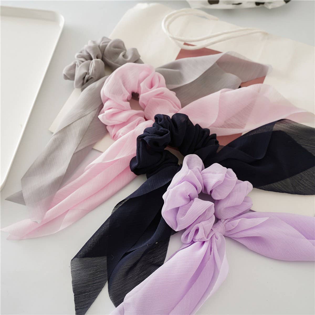 CHIFFON BOW RIBBON TASSEL HAIRBAND HAIRACCESSORIES