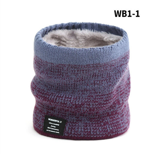 WINTER THICK GRADIENT WOOL KNITTED SCARF FOR WOMEN