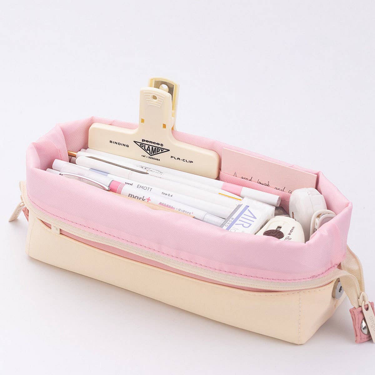 COLORBLOCK LARGE CAPACITY FOLDABLE PENCIL CASE