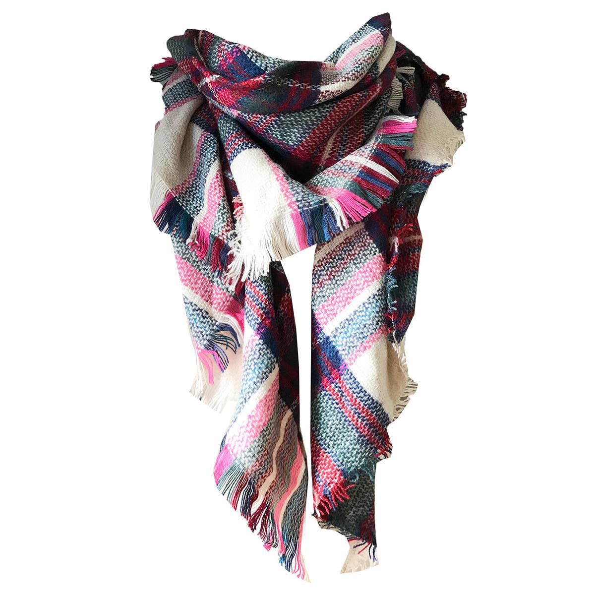 Autumn and Winter Plaid Faux Cashmere Scarf_CWASC0115