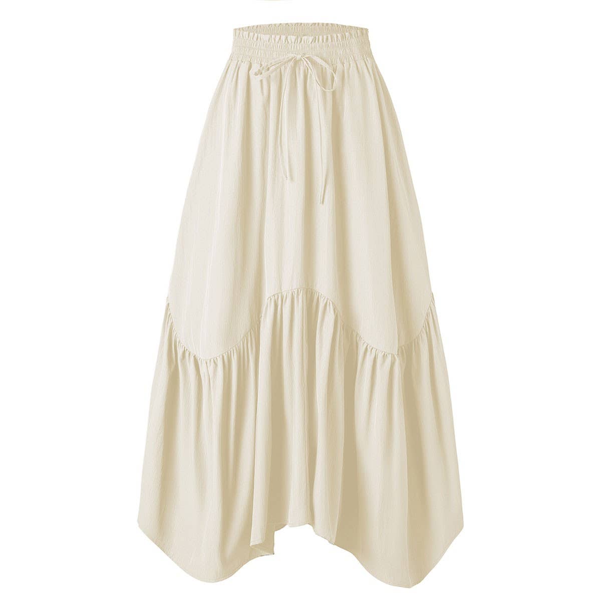 WAVE TIE ADJUSTABLE SKIRT LONG SWING SKIRT