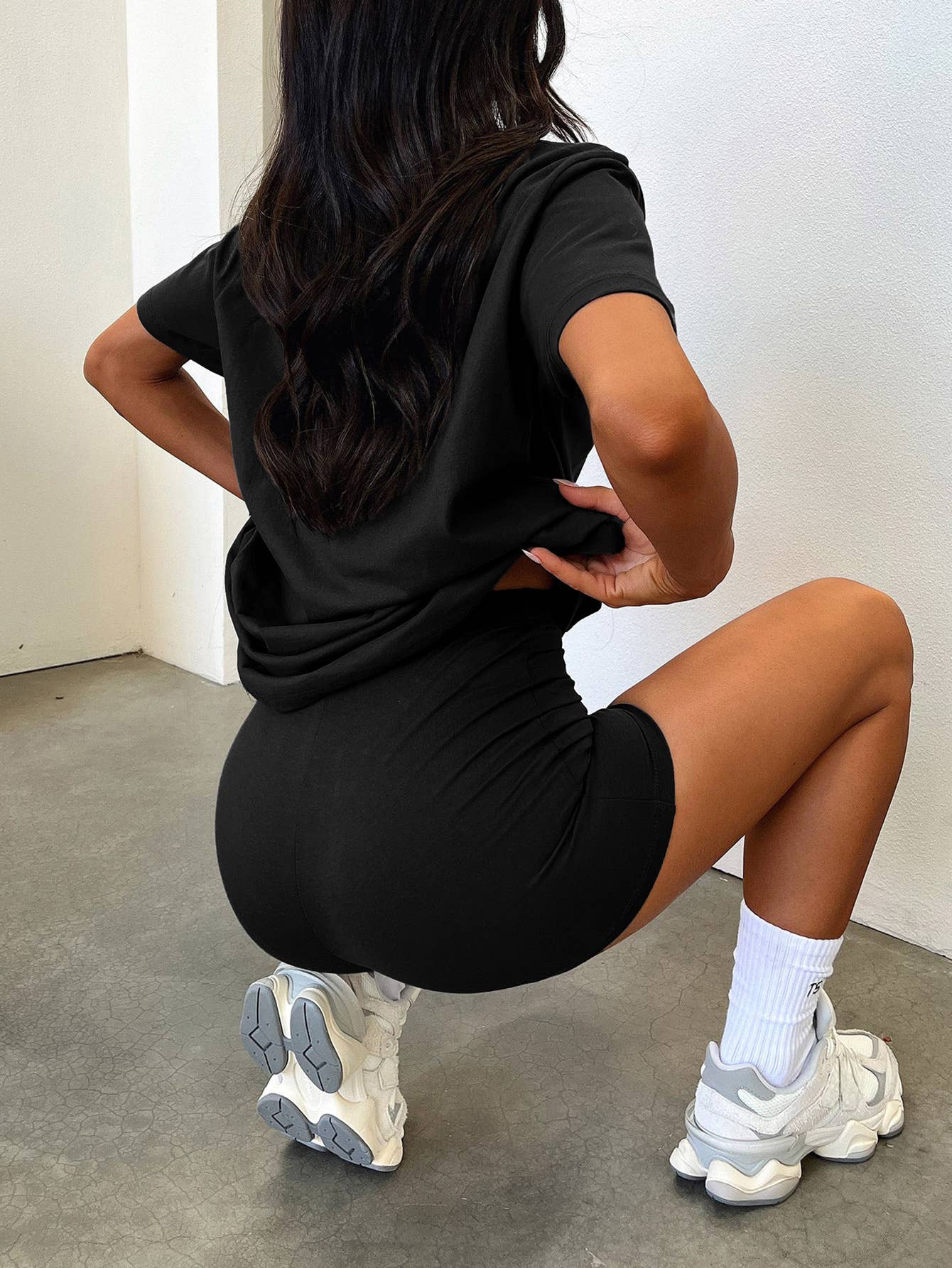 V-neck casual elegant solid-color fashion suit