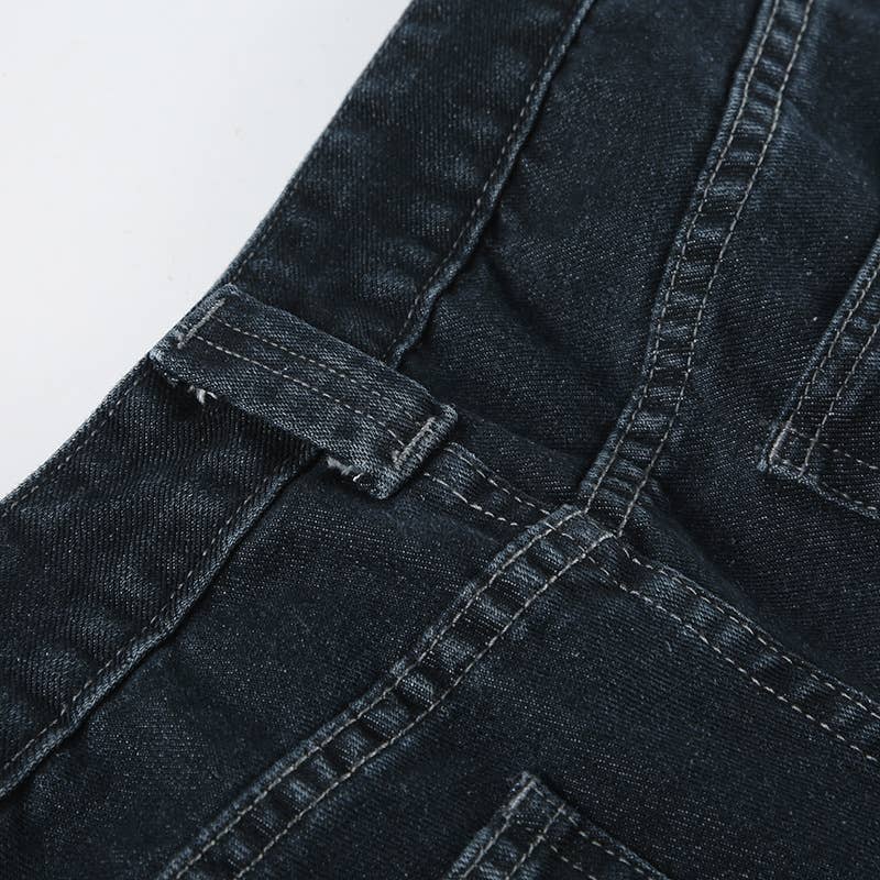 VINTAGE WASH WASH STRAIGHT LEG WIDE-LEG JEANS