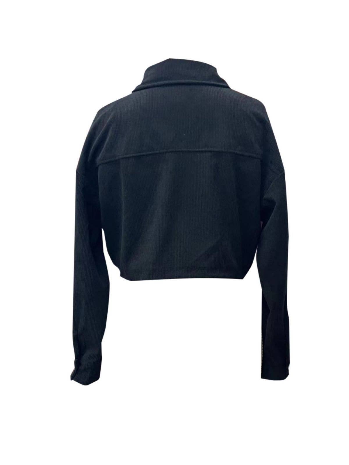 LANTERN LONG SLEEVE CORDUROY CASUAL SHORT JACKET