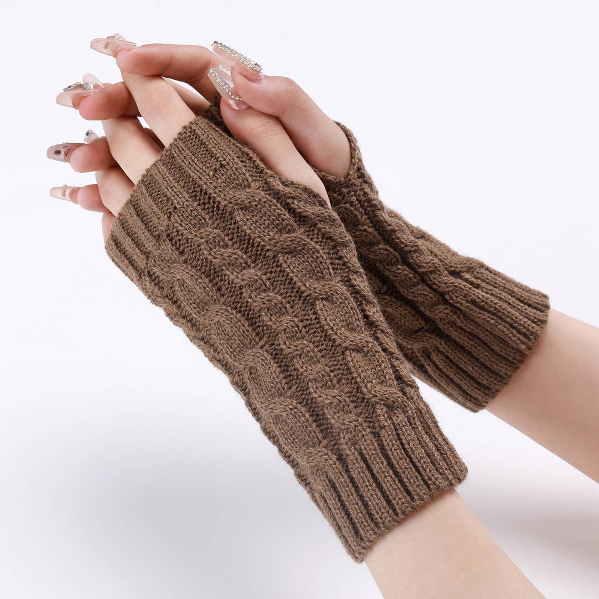 BRAIDED SHORT WOOLEN GLOVES_CWAG0101