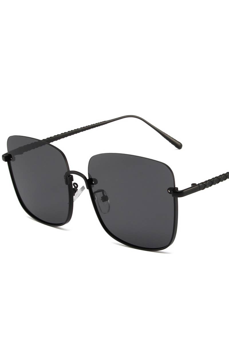 HALF FRAME SQUARE FASHION SUNGLASSES