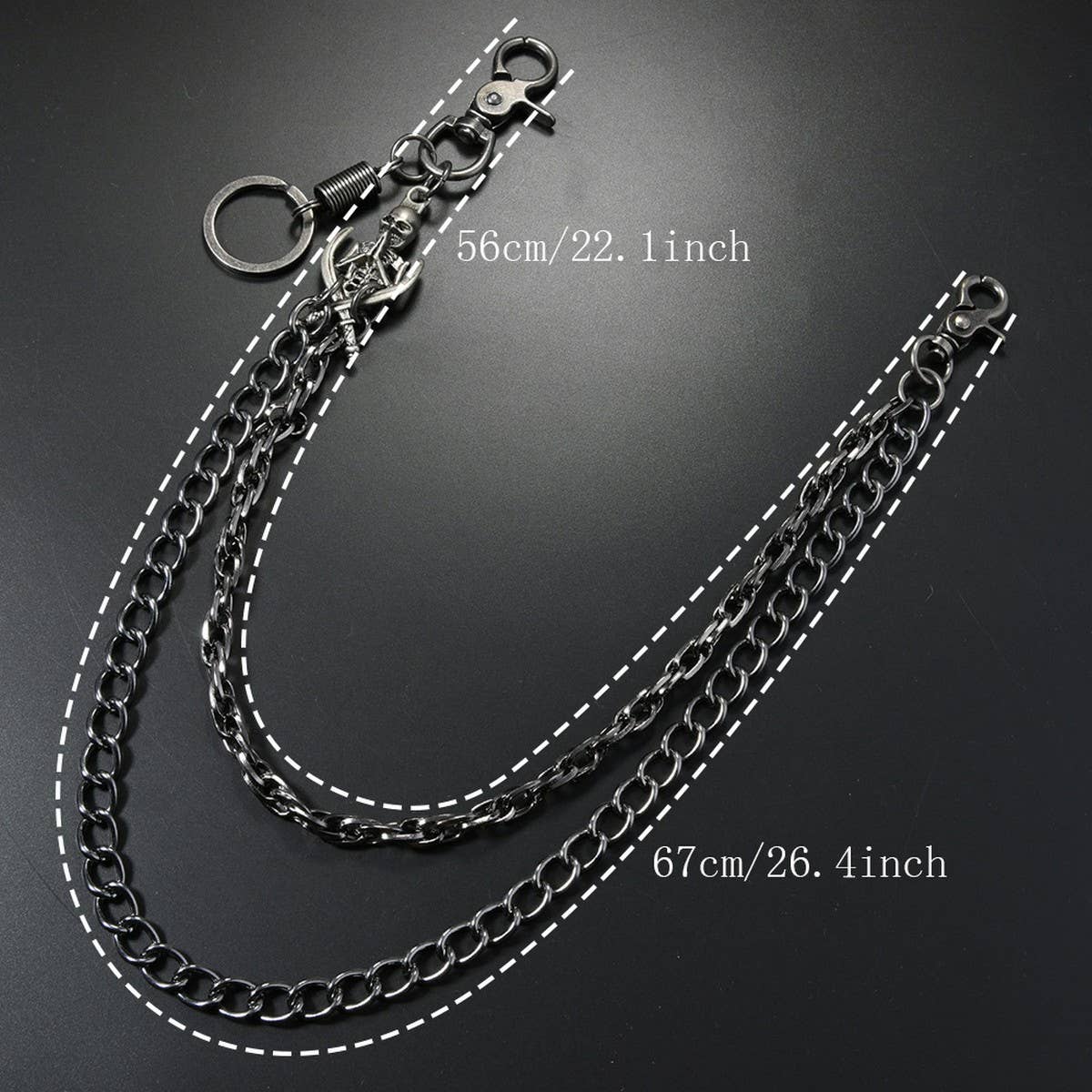 PUNK SKULL PENDANT MULTI-LAYERED TROUSER CHAIN_CWMM4878