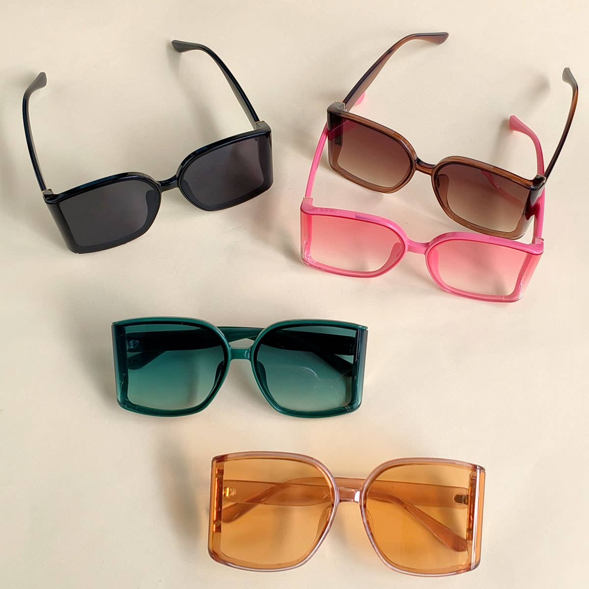 ANTI-UV LARGE FRAME POLYGONAL CURVED SUNGLASSES_CWASG0392