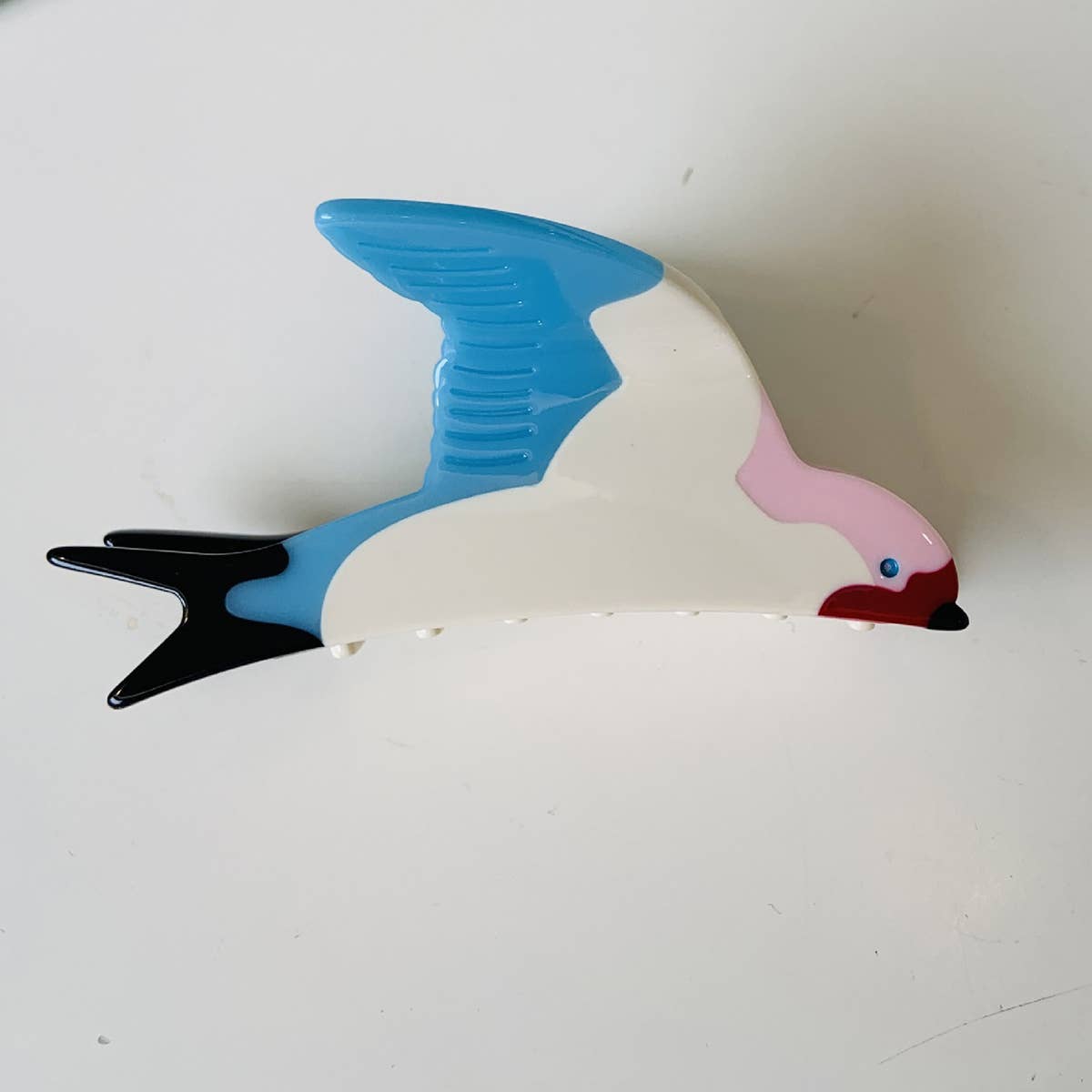 FASHIONABLE WHITE SWAN ACETIC ACID HAIR CLIP_CWAHA0549