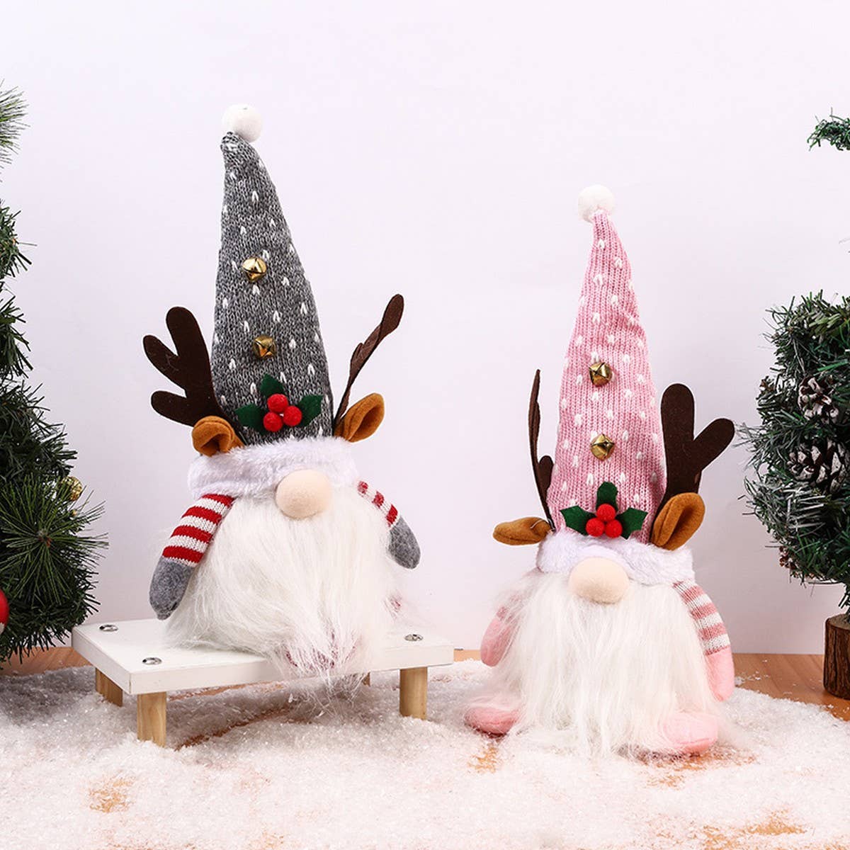 CHRISTMAS LIGHTED RUDOLPH DOLL ORNAMENTS