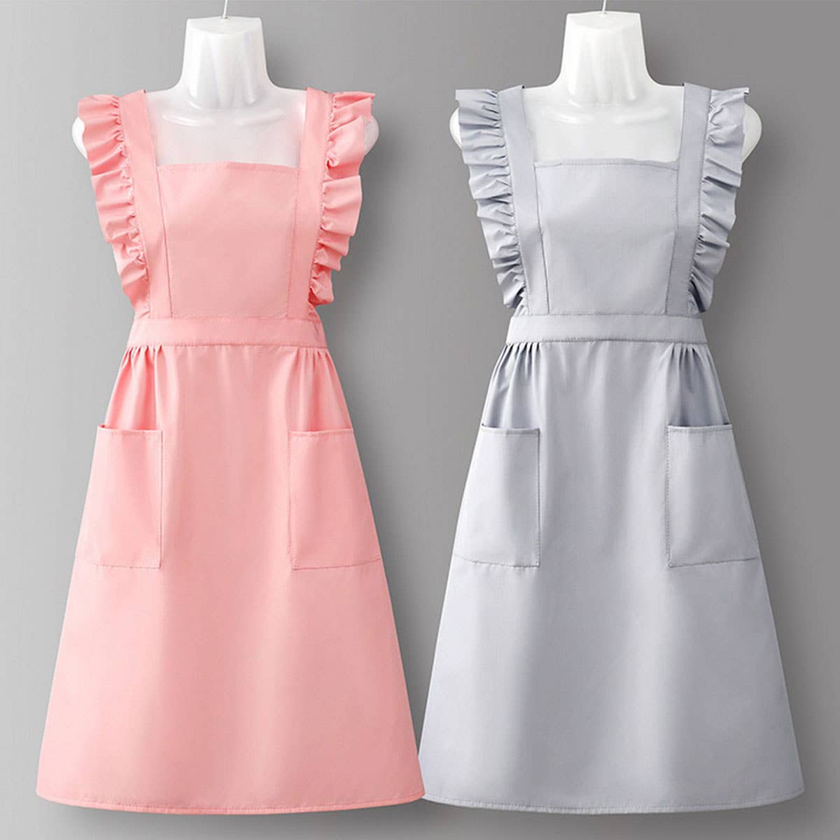 Houndstooth /Solid Color Waterproof Work Apron