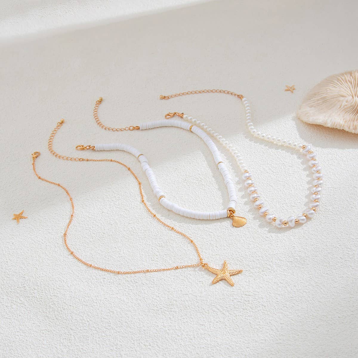 NEW BEACH STYLE OCEAN SHELL BEADED NECKLACE