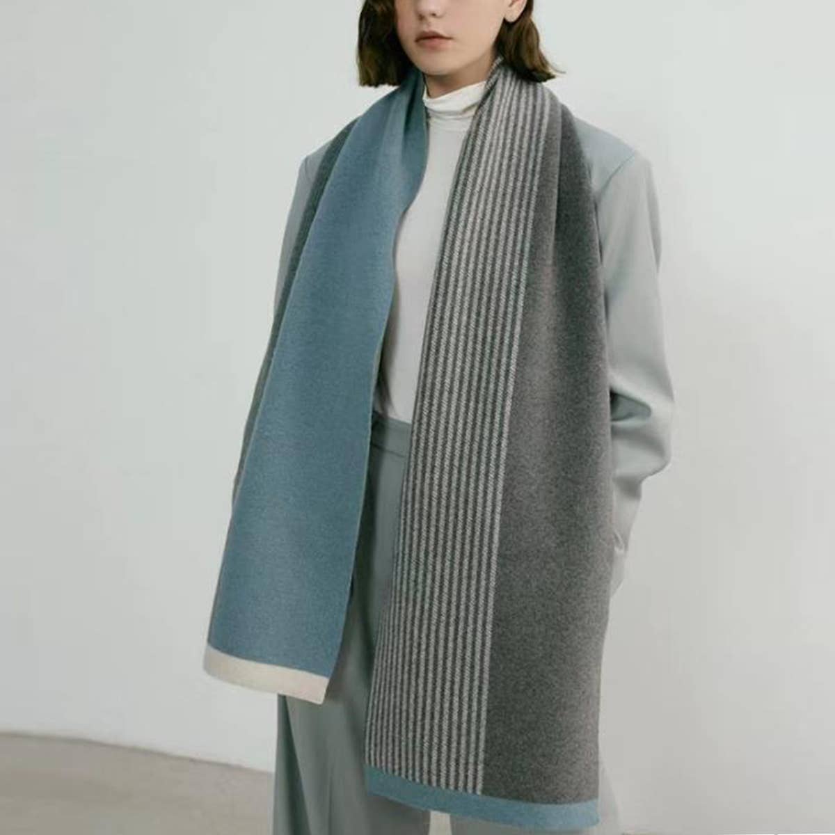 Knit Scarf - Unisex Elegant Winter Couples Wrap