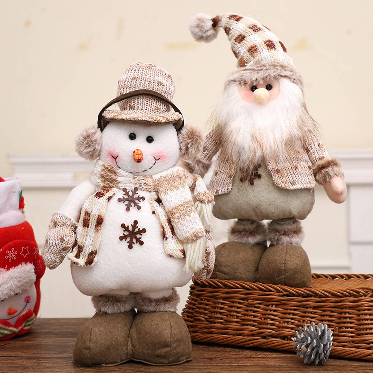 CWMM1739_Christmas Decorations Knitted Retractable Doll