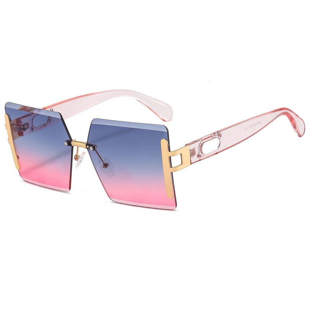 Rimless Cut Edge Ocean Lens Sunglasses Unisex