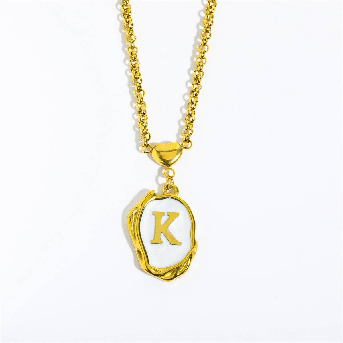 NEW 26 LETTERS OIL DROP THREE-DIMENSIONAL NECKLACE