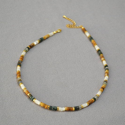 VINTAGE COLORFUL PERSONALIZED BEADED NECKLACE