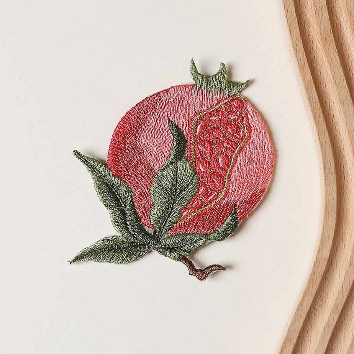 Lychee & Pomegranate Embroidered Patch for Repair