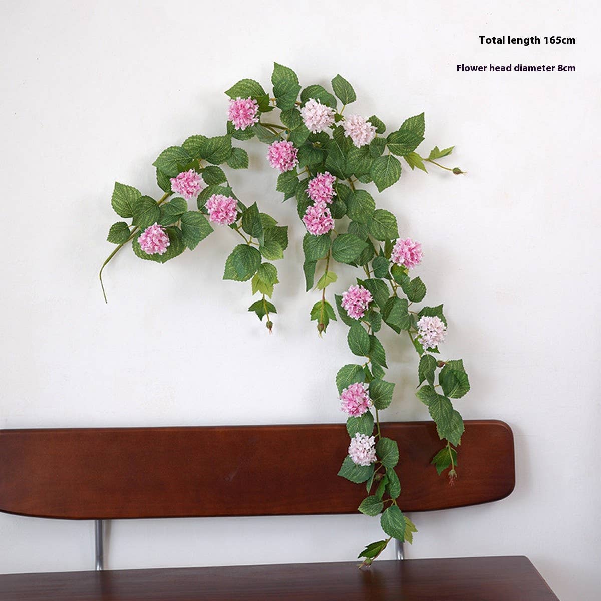 Hydrangea Eucalyptus Vine Garland with 14 Blooms