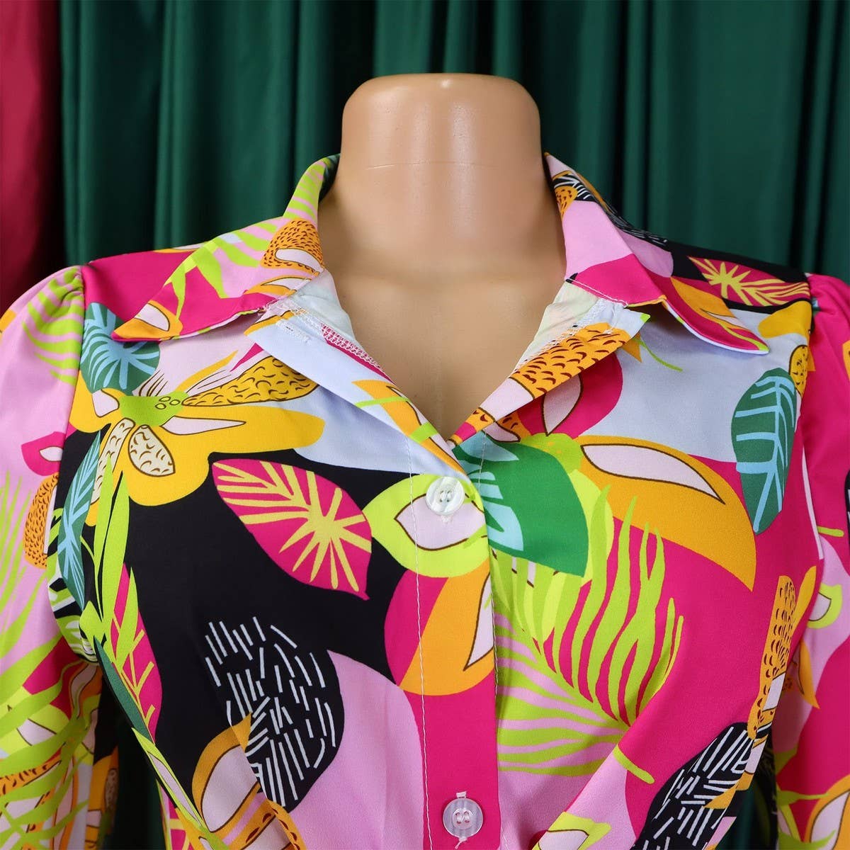 PRINTED TIE SHIRT WIDE-LEG PANTS TWO-PIECE SET_CWSTB1139