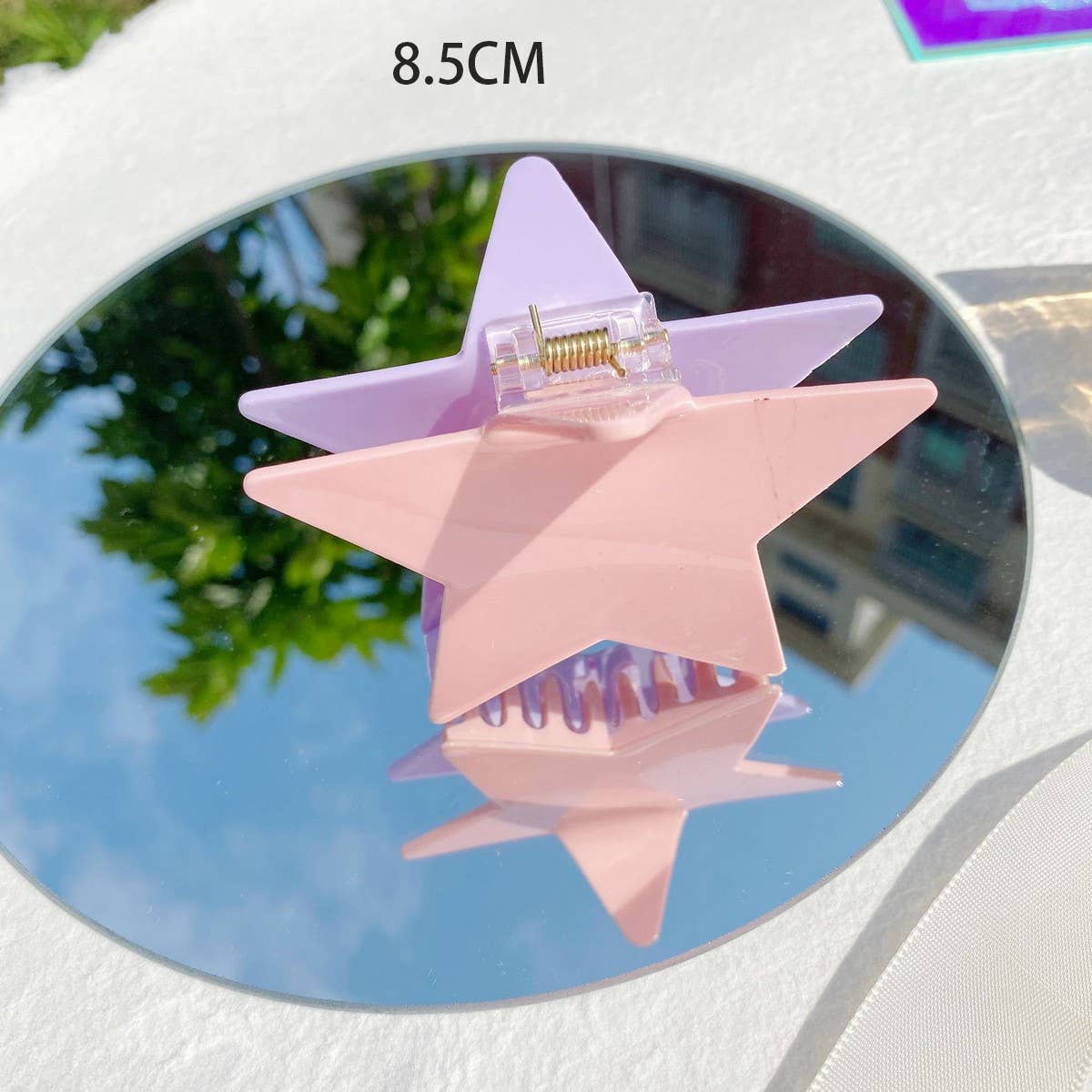 Y2K Star Hair Claw - Colorblock Dopamine Style_CWAHA0568