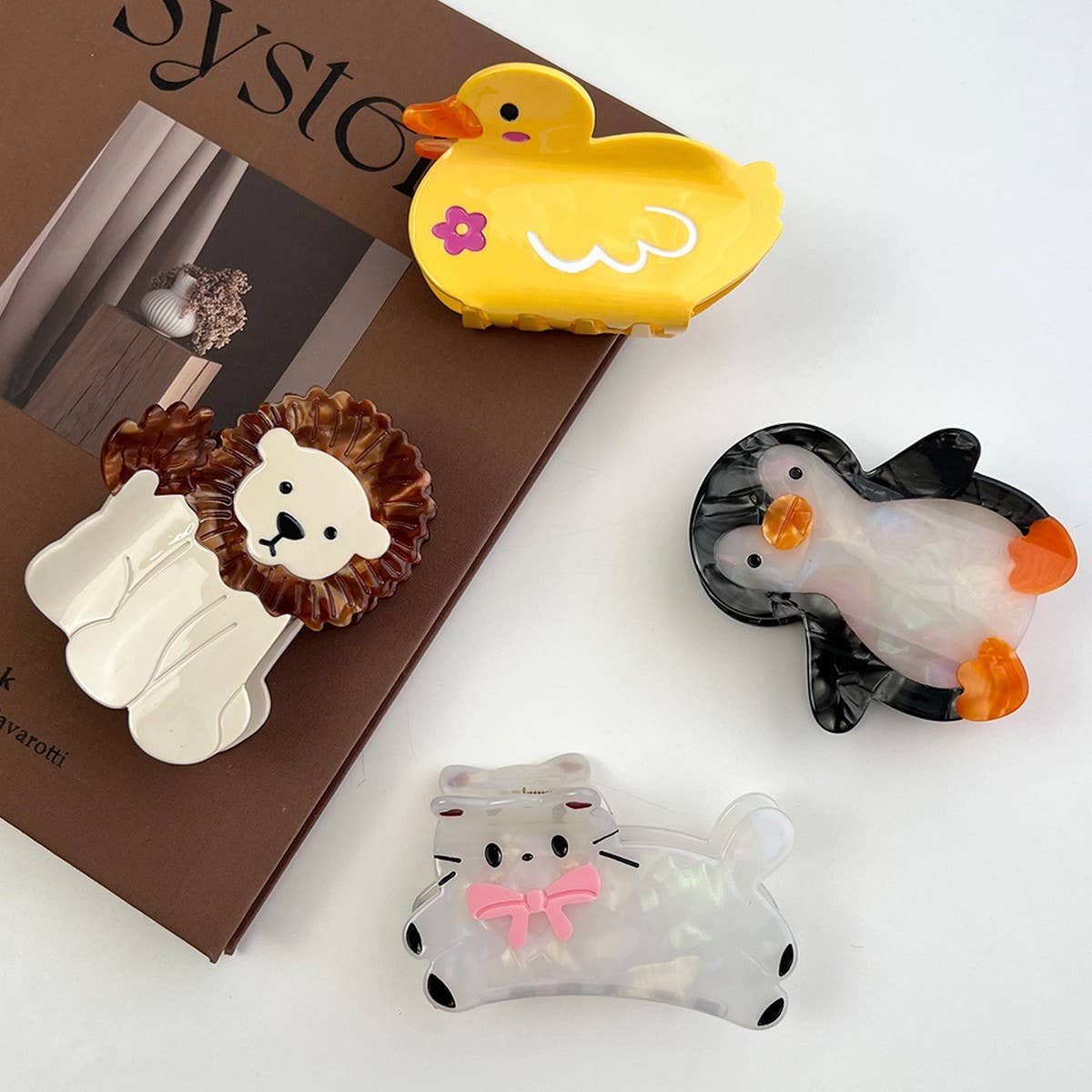 Cute Animal Acetate Claw Clip ? Cartoon Hair Grip