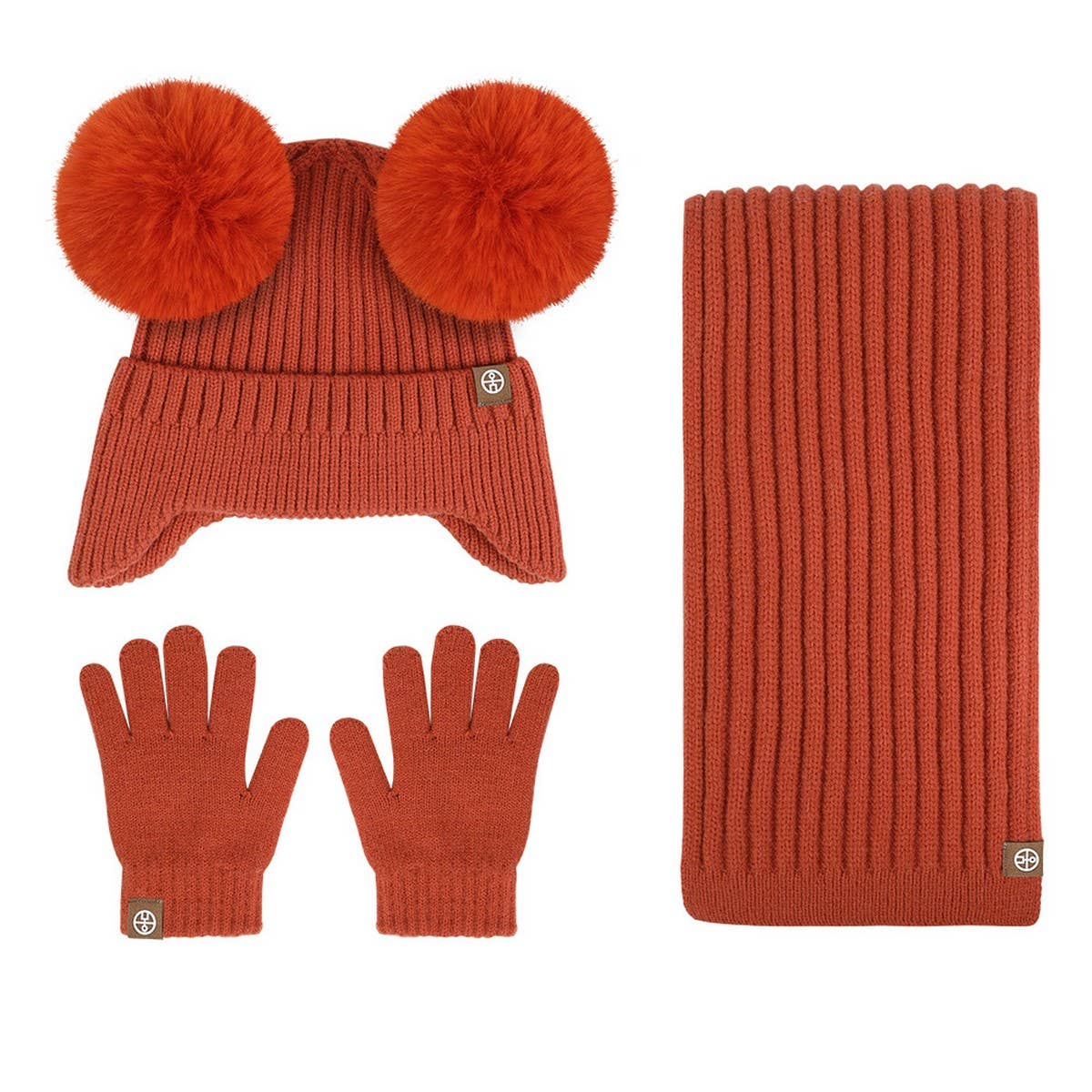 CHILDREN'S HAT, SCARF AND GLOVES THREE-PIECE SET