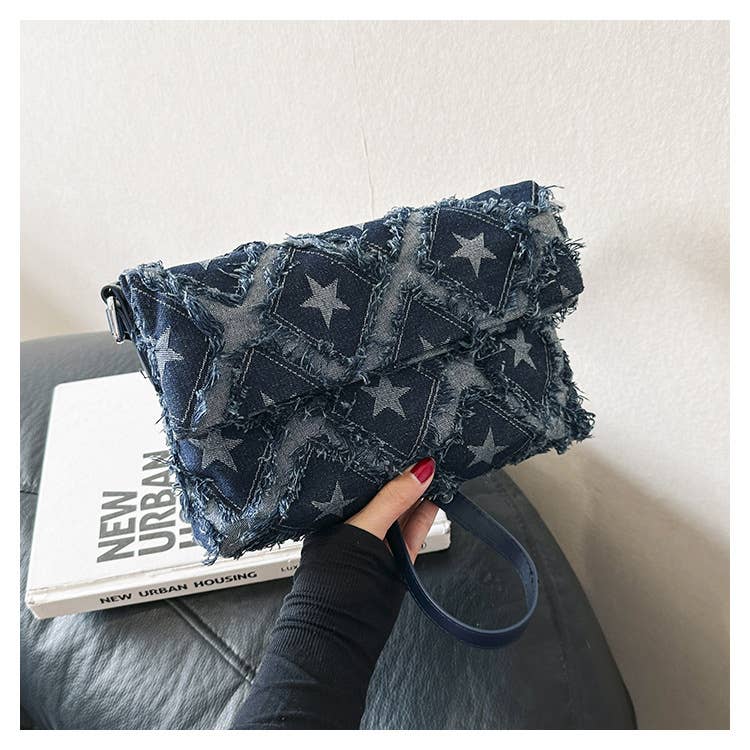 Fashionable diamond-shaped crossbody square bag