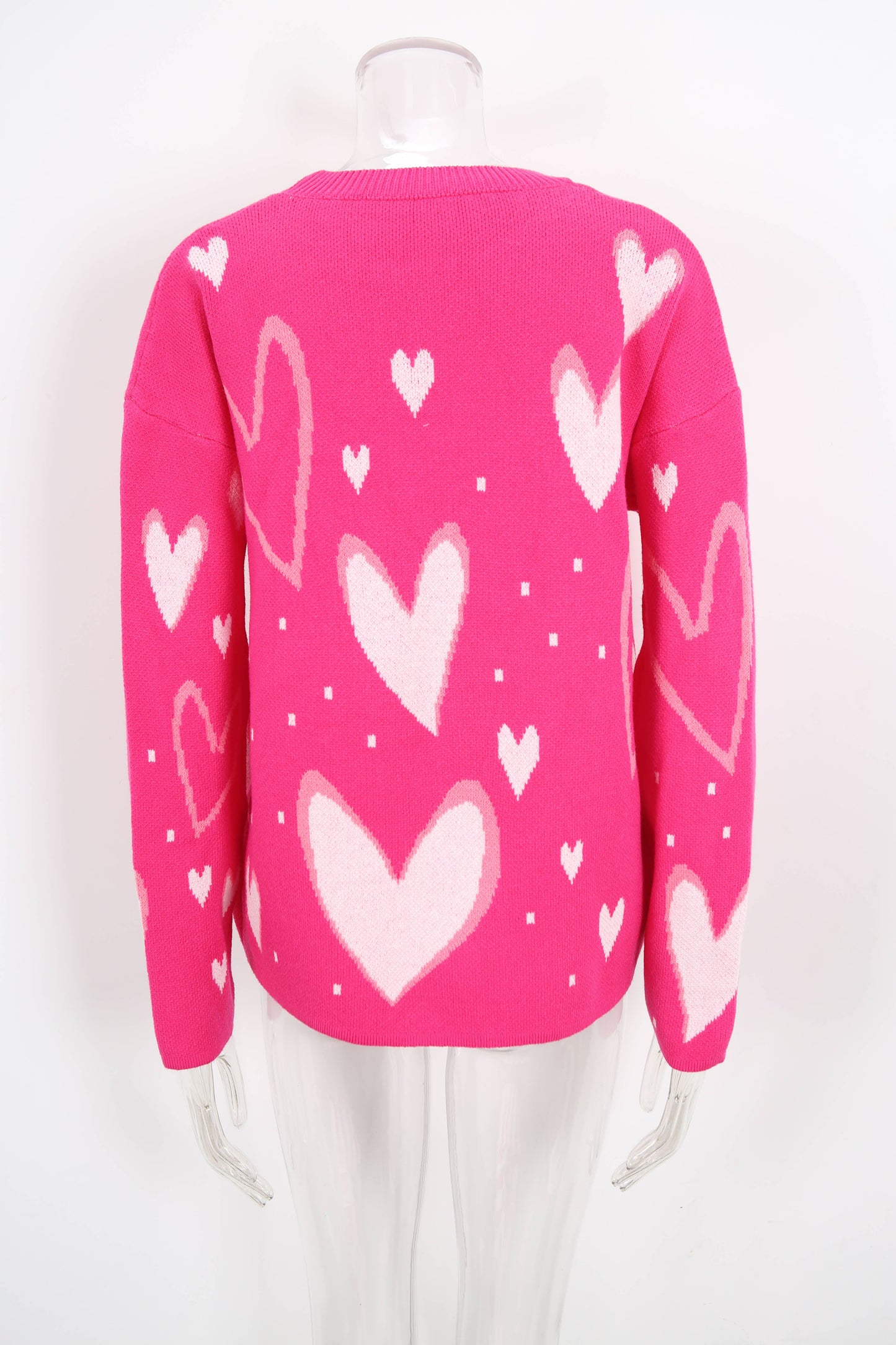 Valentine's Day love jacquard loose knitwear