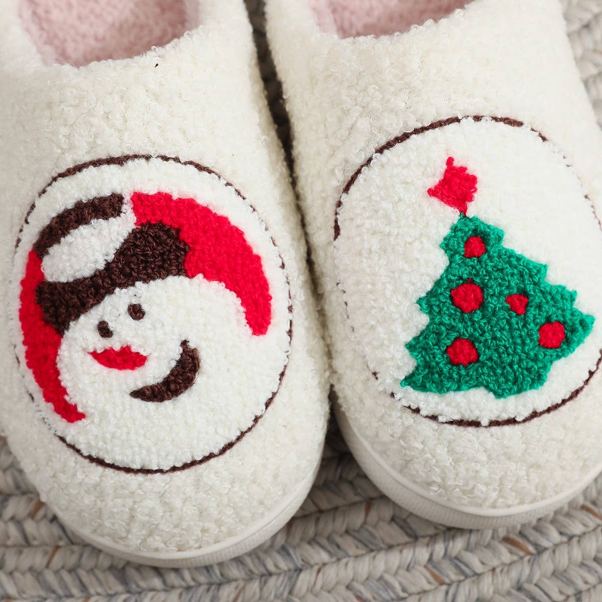 CHRISTMAS SNOWMAN TREE HOME COTTON SLIPPERS