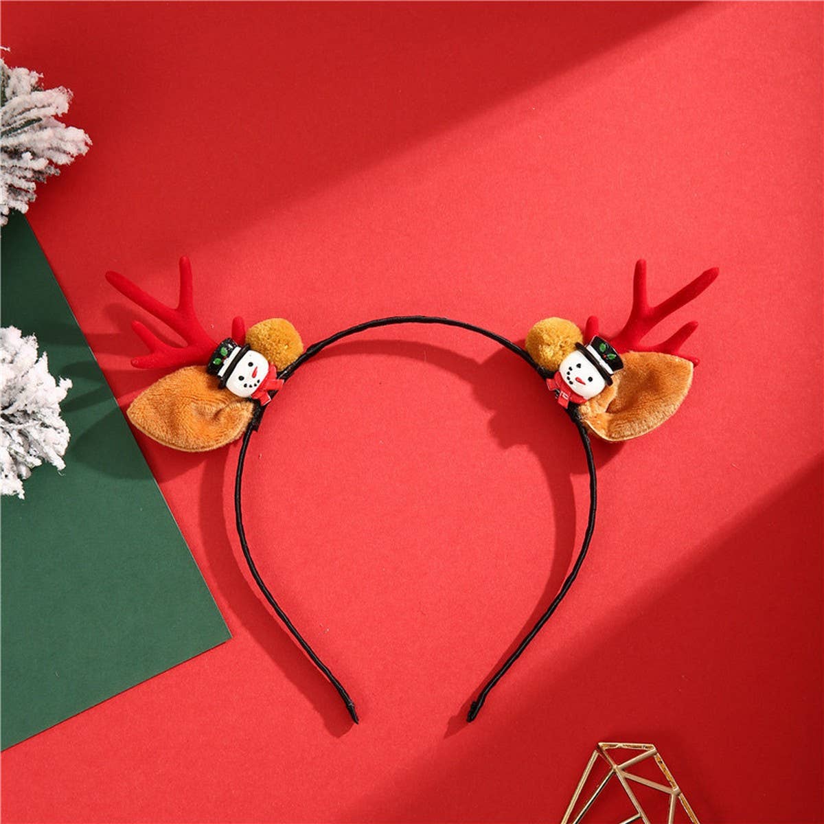 CUTE CHRISTMAS ELK HORN BELL HEADBAND HAIRPIN