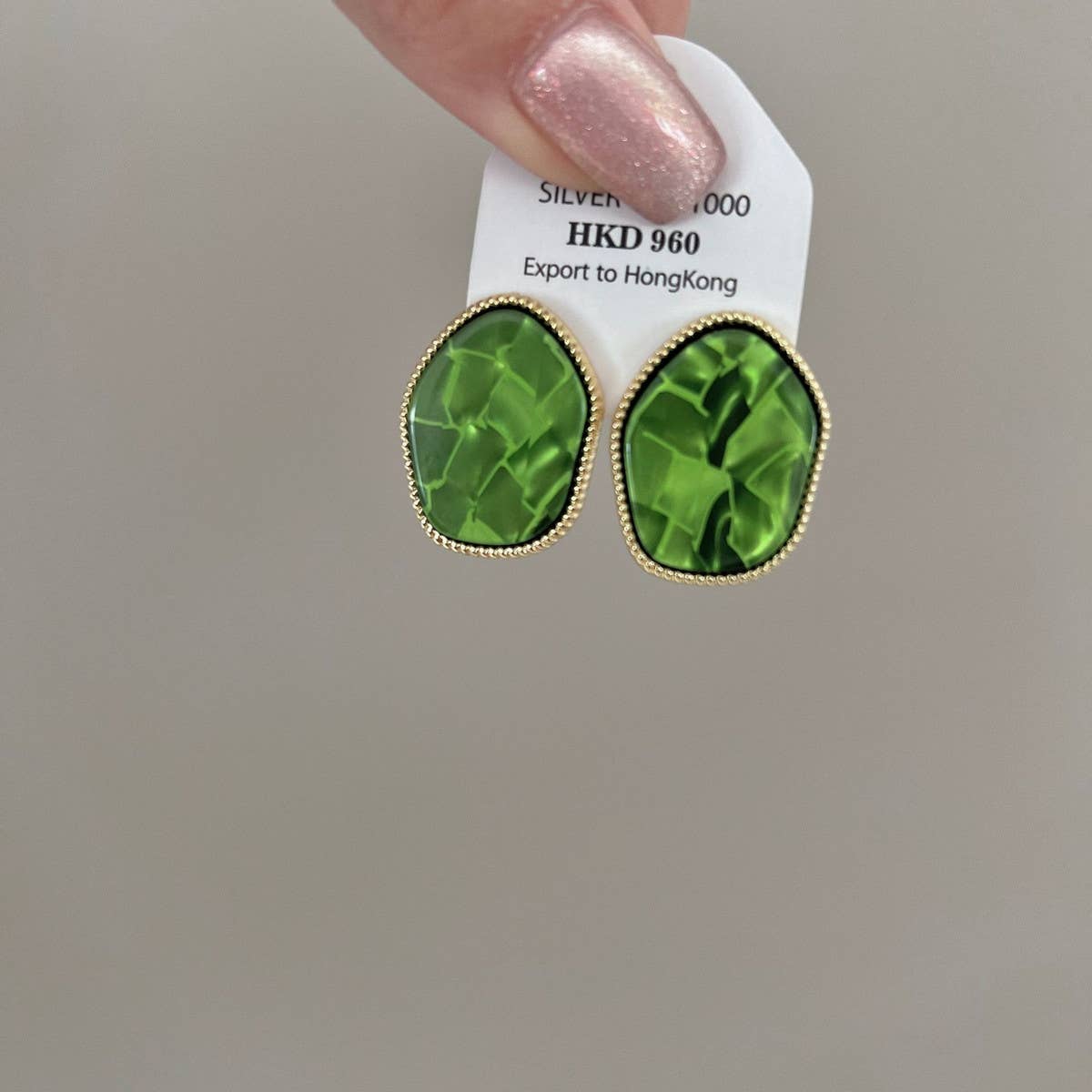 IRREGULAR ELLIPTICAL RESIN EARRINGS