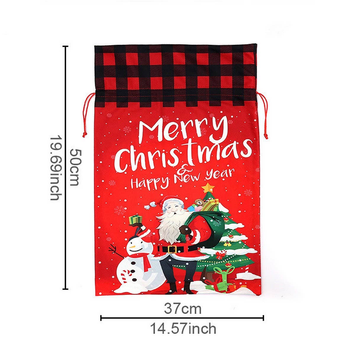 CWMM1751_Christmas Print Bouquet With Drawstring Gift Bag