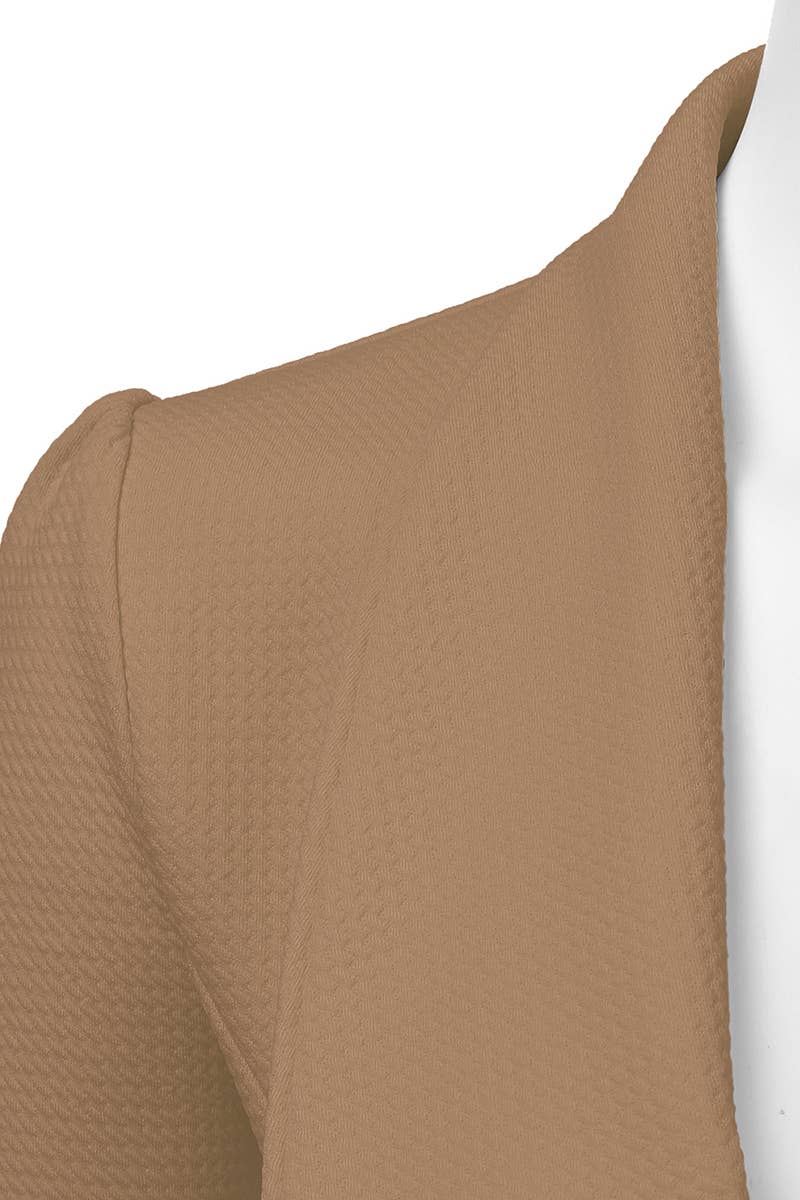 CWOBL090_Casual Work Long Sleeve Open Front Blazer