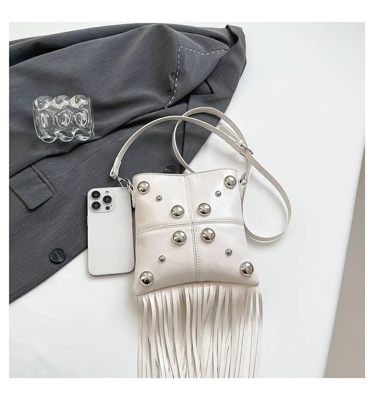 Personalized tassel trendy crossbody square bag