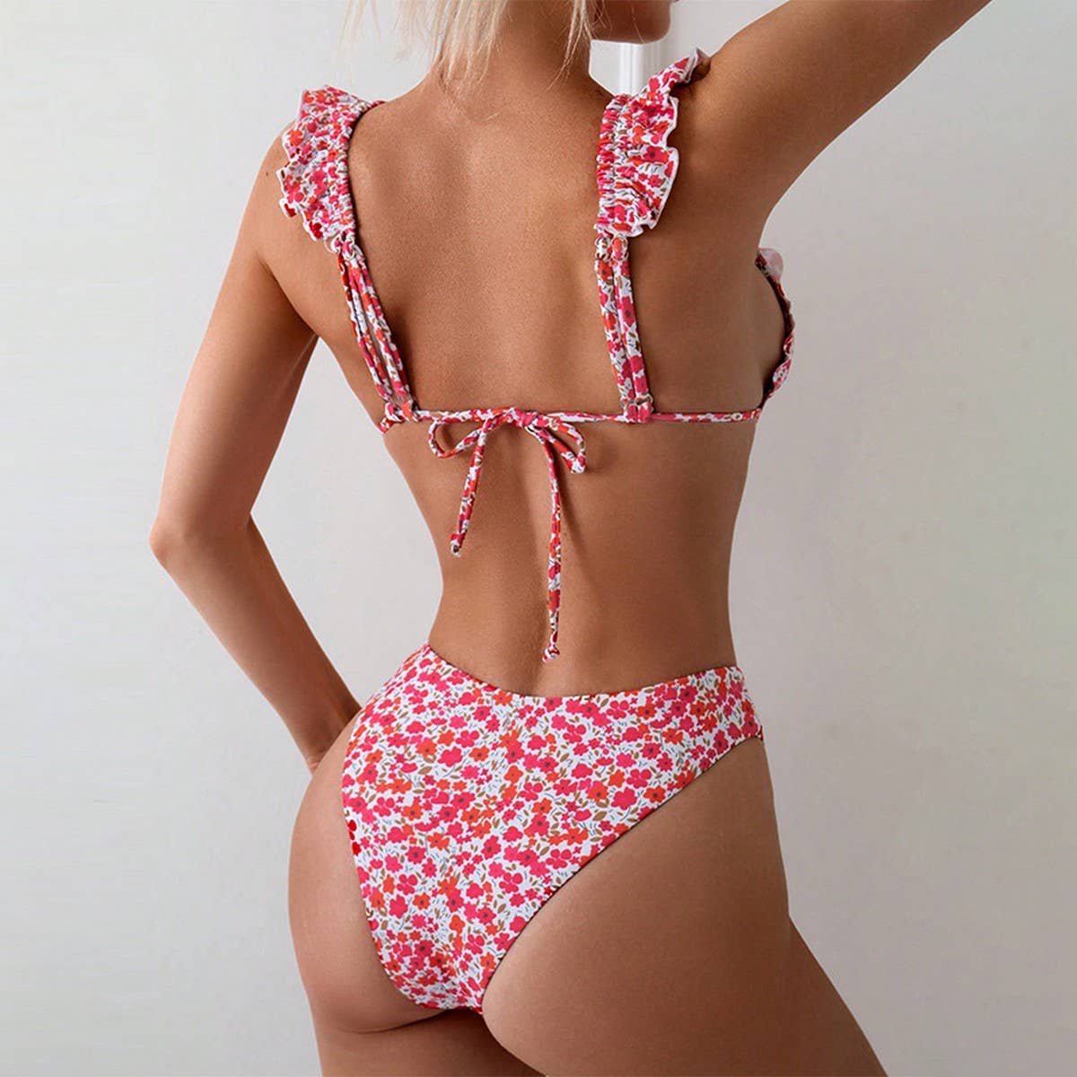 Floral Strappy Bikini - Sexy Swimsuit for Women