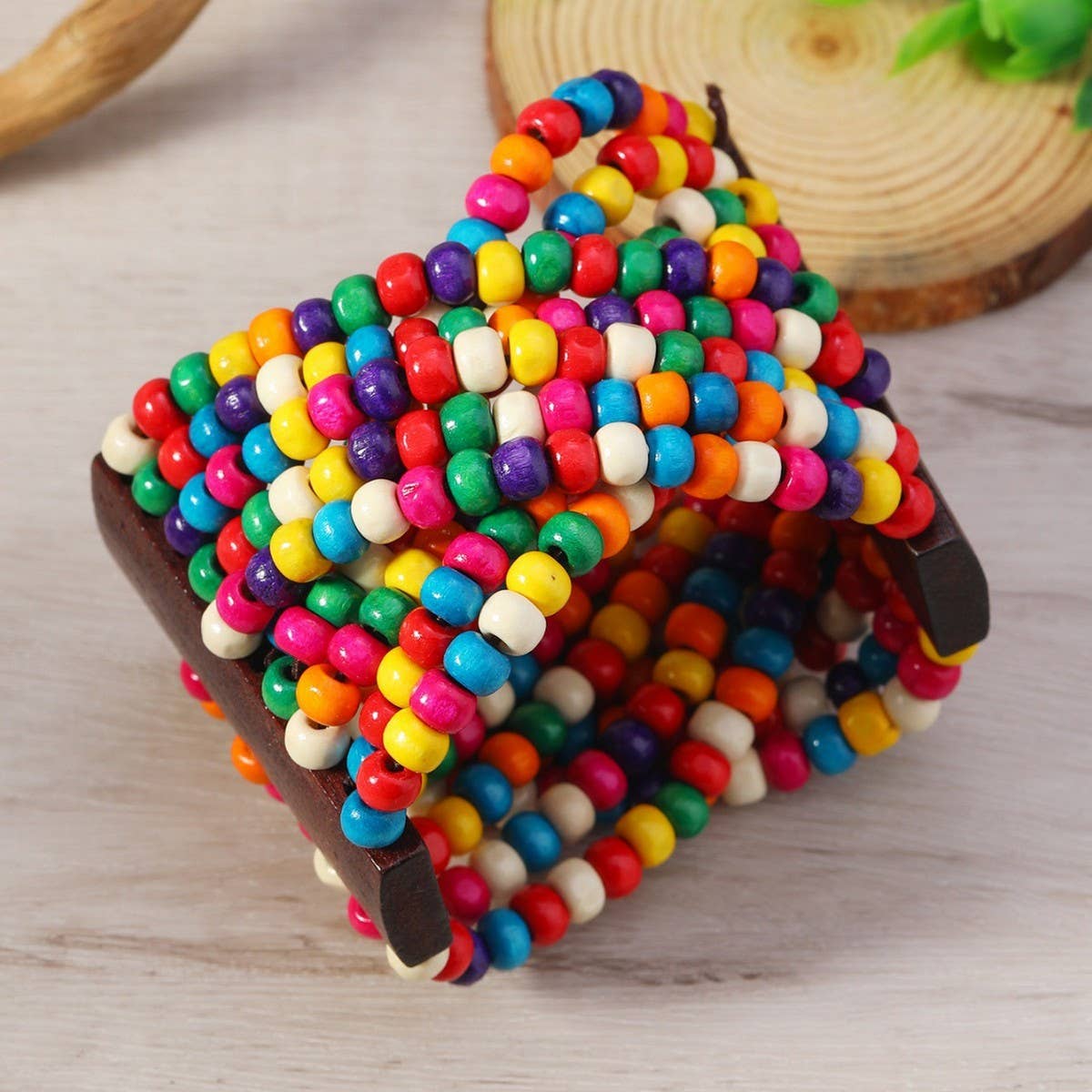 HAND-WOVEN ETHNIC RETRO WOODEN BRACELET