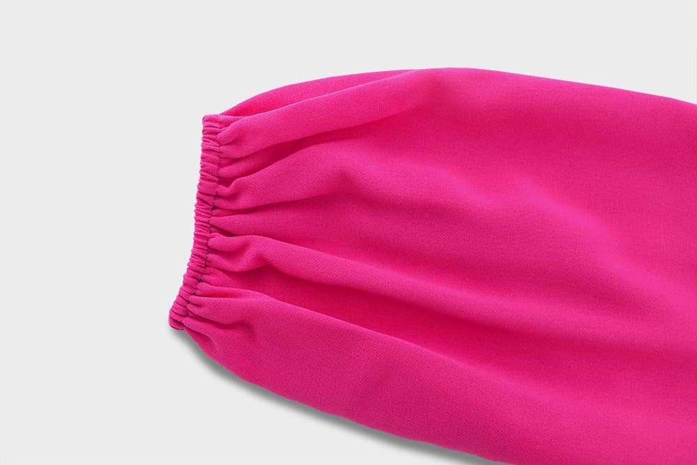 V-Neck Ruffle Pleated Bodycon Dress