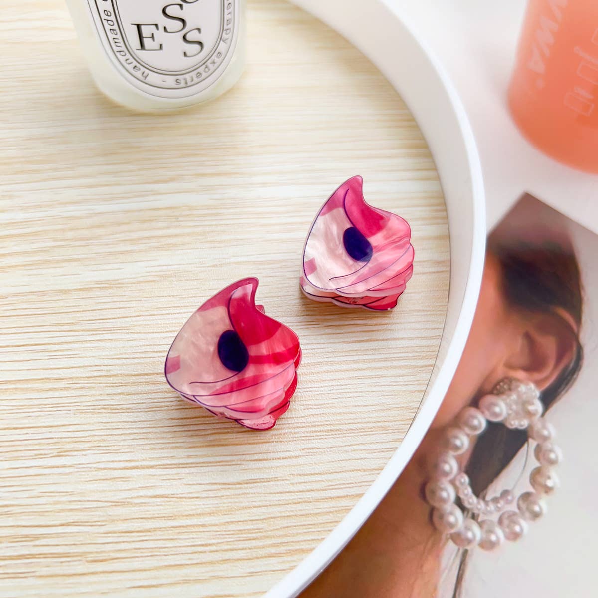 Q-version acrylic animal children's hair clips